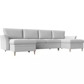 Диван П-образный АртМебель София экокожа белый