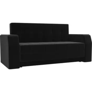 Диван прямой АртМебель Атлант мини микровельвет черный