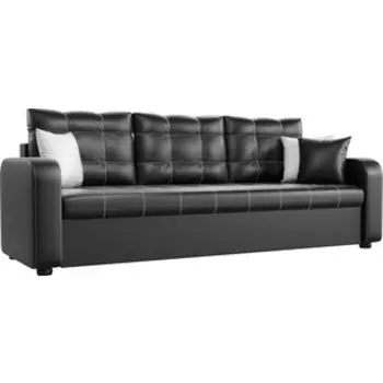 Диван прямой АртМебель Ливерпуль экокожа черный