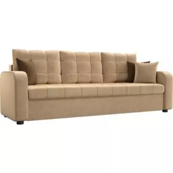 Диван прямой АртМебель Ливерпуль микровельвет бежевый