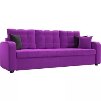 Диван прямой АртМебель Ливерпуль микровельвет фиолетовый