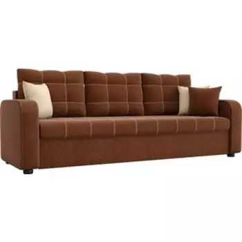 Диван прямой АртМебель Ливерпуль рогожка коричневый