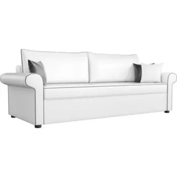 Диван прямой АртМебель Милфорд экокожа белый.