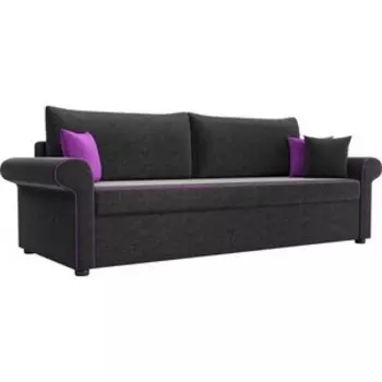 Диван прямой АртМебель Милфорд микровельвет черный