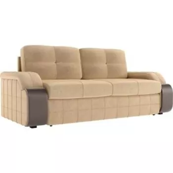 Диван прямой АртМебель Николь микровельвет бежевый