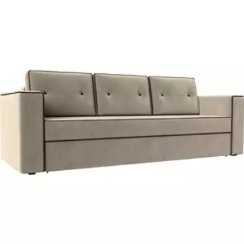 Диван прямой АртМебель Принстон микровельвет бежевый