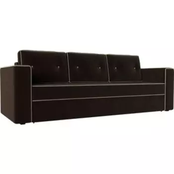 Диван прямой АртМебель Принстон микровельвет коричневый