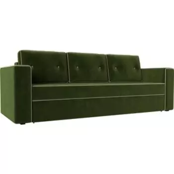Диван прямой АртМебель Принстон микровельвет зеленый