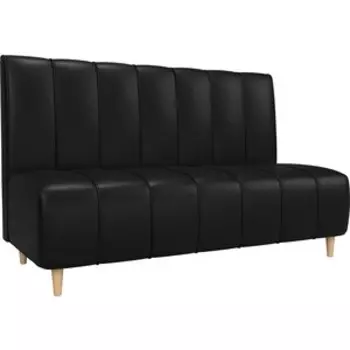 Диван прямой АртМебель Ральф экокожа черный