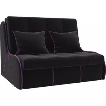 Диван прямой АртМебель Риттэр микровельвет черный