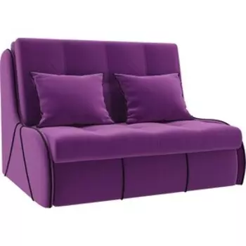 Диван прямой АртМебель Риттэр микровельвет фиолетовый