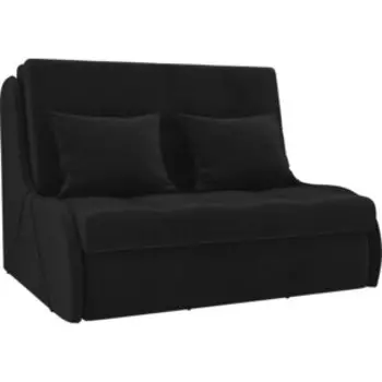 Диван прямой АртМебель Риттэр велюр черный