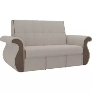 Диван прямой АртМебель Родос рогожка бежевый коричневый