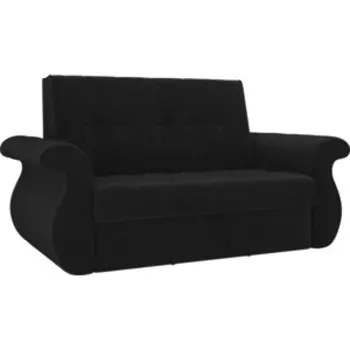 Диван прямой АртМебель Родос велюр черный