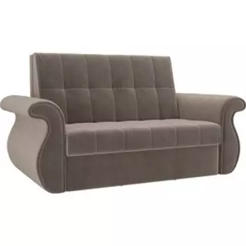 Диван прямой АртМебель Родос велюр коричневый