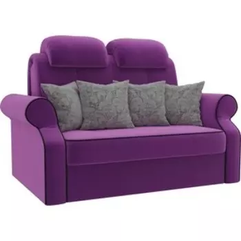Диван прямой АртМебель Софт микровельвет фиолетовый