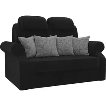 Диван прямой АртМебель Софт велюр черный