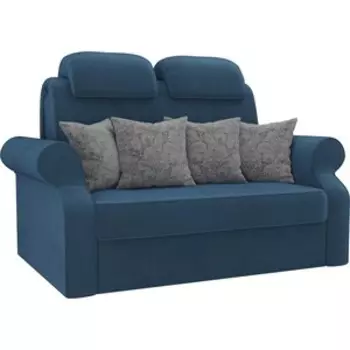 Диван прямой АртМебель Софт велюр голубой