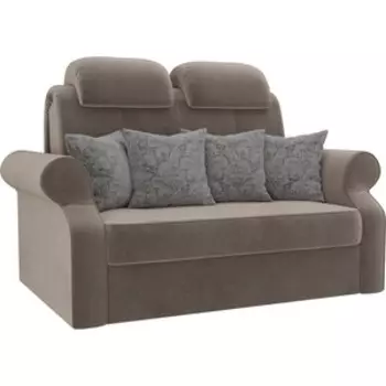 Диван прямой АртМебель Софт велюр коричневый