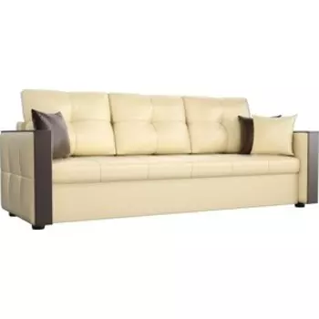 Диван прямой АртМебель Валенсия экокожа бежевый