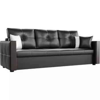 Диван прямой АртМебель Валенсия экокожа черный