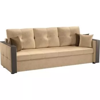 Диван прямой АртМебель Валенсия микровельвет бежевый