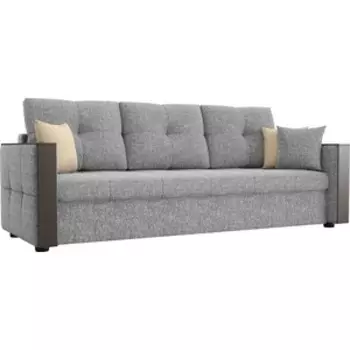 Диван прямой АртМебель Валенсия рогожка серый