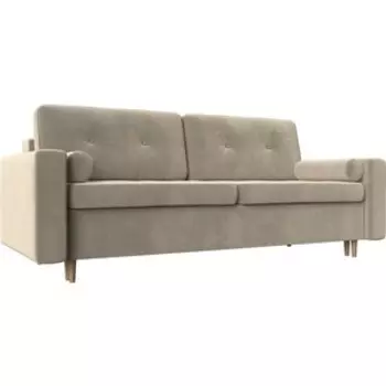 Диван прямой Мебелико Белфаст микровельвет бежевый