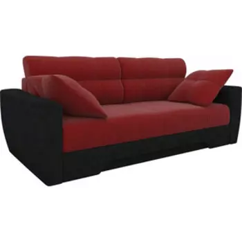 Диван прямой Смарт Амстердам Red&amp;black еврокнижка
