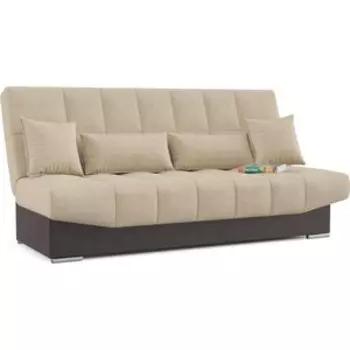 Диван прямой Смарт Арбат бежевая рогожка/венге книжка (СА0011285392)