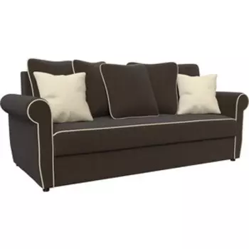 Диван прямой Смарт Гамбург Dark brown еврокнижка