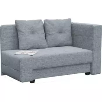 Диван прямой Смарт Корфу NEXT серая рогожка еврокнижка (А0011285711)