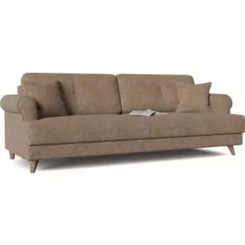 Диван прямой Смарт Мирта (Милфорд) Cacao еврокнижка