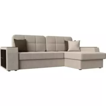 Диван угловой АртМебель Брюсель рогожка бежевый правый угол