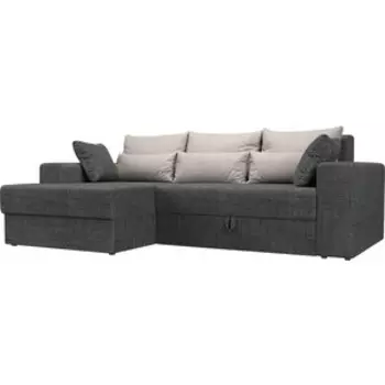 Диван угловой АртМебель Майами рогожка серый левый угол