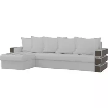Диван угловой АртМебель Венеция эко-кожа белый левый