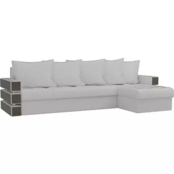 Диван угловой АртМебель Венеция эко-кожа белый правый