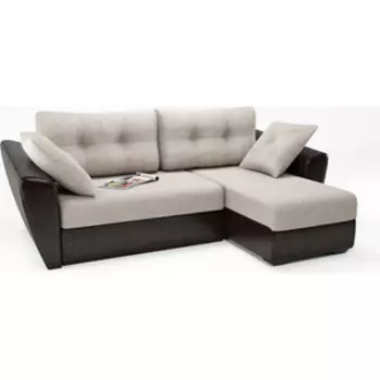 Диван угловой Смарт Амстердам венге Симпл еврокнижка правый