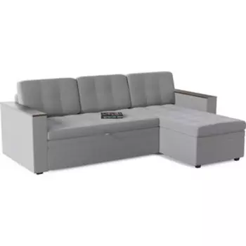 Диван угловой Смарт Атланта (Атлантик) gray без стола дельфин правый (А0381475971)