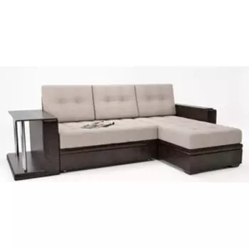 Диван угловой Смарт Атланта (Атлантик) венге Симпл со столом дельфин правый (СА0011271849)