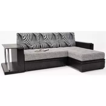 Диван угловой Смарт Атланта Дарк Плей со столом правый (А0011271855)