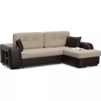 Диван угловой Смарт Брюссель бежевая рогожка дельфин правый (А0011286328)