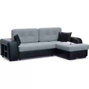 Диван угловой Смарт Брюссель серая рогожка дельфин правый (А0011286327)