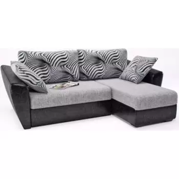 Диван угловой Смарт Амстердам Классик Дарк Плей еврокнижка правый (А0381319045)