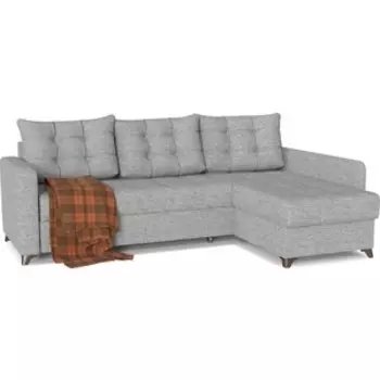 Диван угловой Смарт Беллано (Ливерпуль) серая рогожка дельфин правый (СА0011289525)