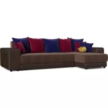 Диван угловой Смарт Дубай Simpl еврокнижка коричневый правый (А2151512852)