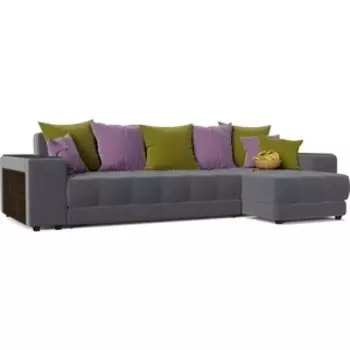 Диван угловой Смарт Дубай Simpl еврокнижка серый правый (А2151512817)