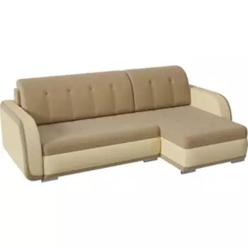 Диван угловой Смарт Генри (Агата) brown еврокнижка правый (А0011420205)