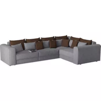 Диван угловой Смарт Мэдисон Long рогожка А0381359608 правый (А0381359608)