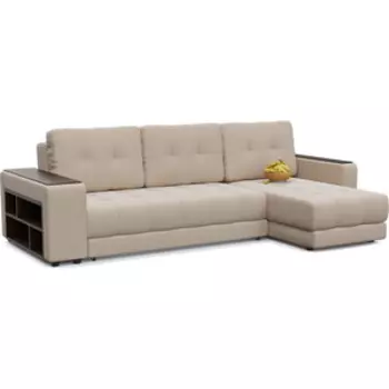 Диван угловой Смарт Милан Беж еврокнижка правый